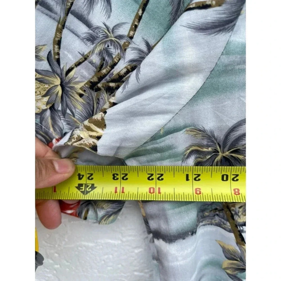 Blue Hawaii Mens Short Sleeve Collared Button Down Coconut Print Shirts Sz L - Picture 5 of 10